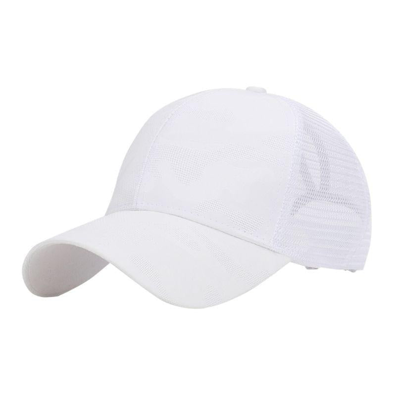 Trendige Damen-Baseballkappe mit Pferdeschwanzöffnung und Klettverschluss – Leona