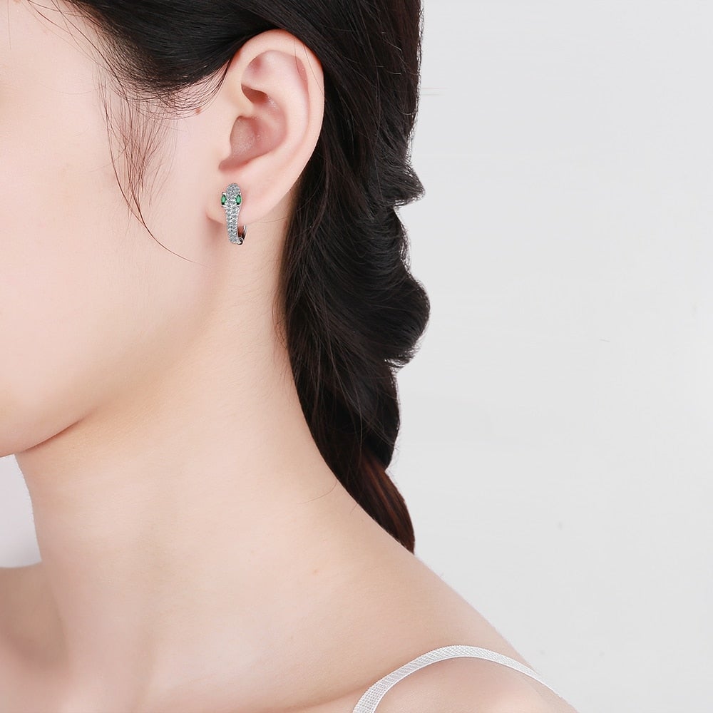 Snake Earrings made of 925 Sterling Silver - Leila