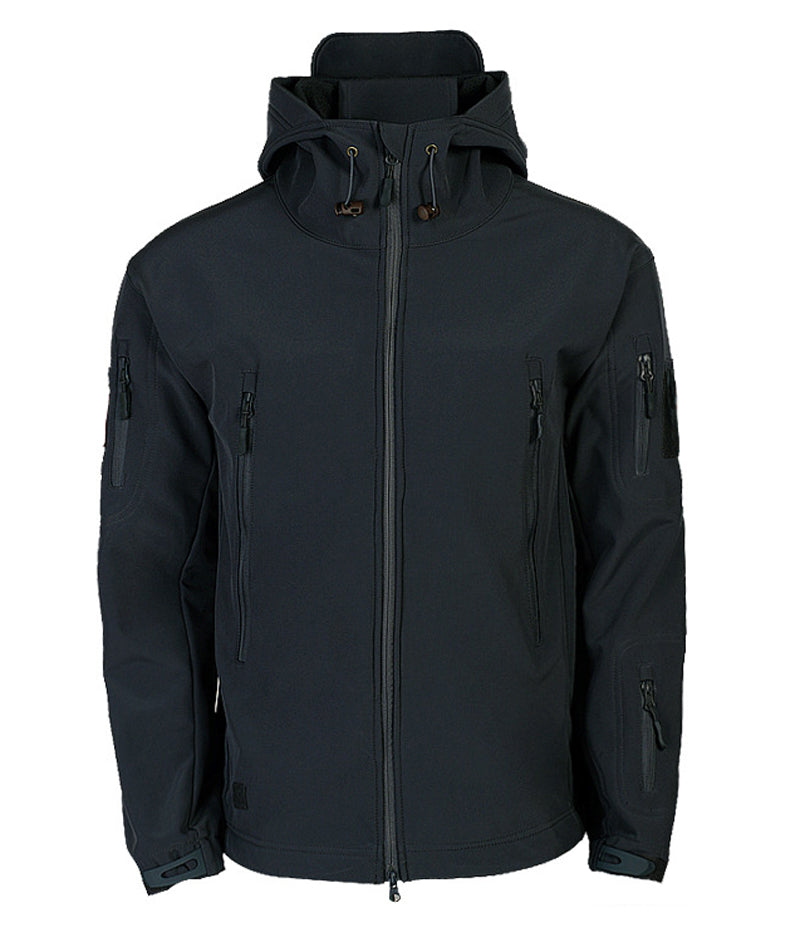 Herren Softshelljacke mit Kapuze - Titan