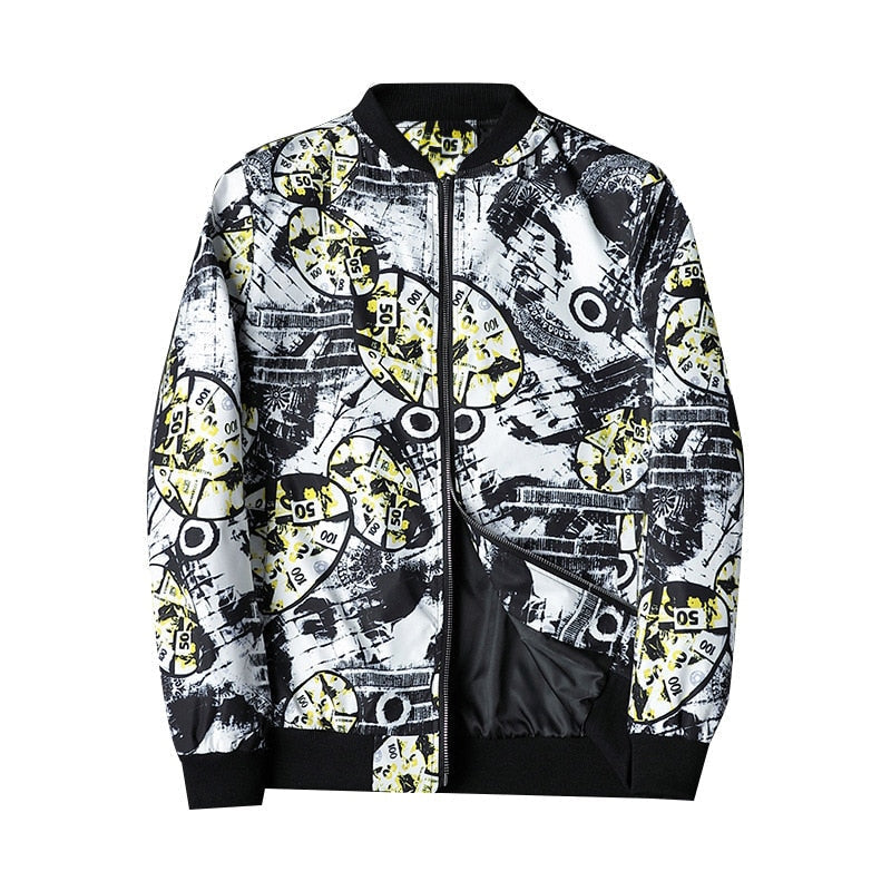 Herren Bomberjacke mit abstraktem Muster - Enzo