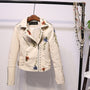 Bestickte Damen Kunstleder-Motorradjacke – Eleonora