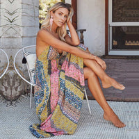 Trendy zomerjurk met V-hals en spaghettibandjes – Pinky