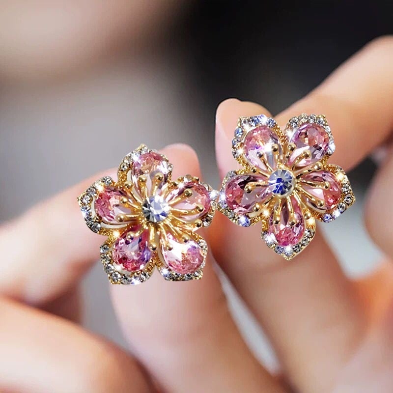 Sterling Zirkonia Regenbogenohrringe - Jasmin