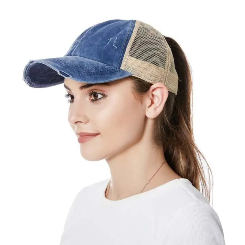 Cap mit Flechtöffnung & Mesh-Design – 1 kaufen, 1 gratis – Liora