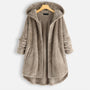 Trendige geschnittene Fleecejacke mit Kapuze - FleeceLux