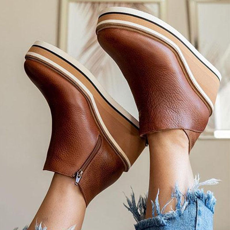 Bequeme Plateau-Stiefeletten – Mira