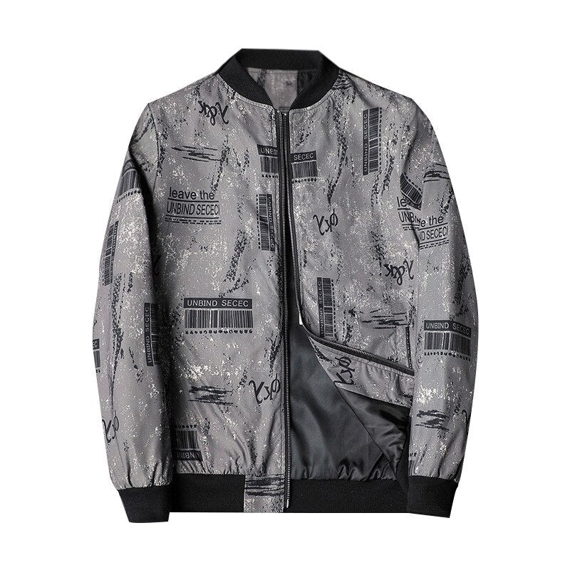 Herren Bomberjacke mit abstraktem Muster - Enzo