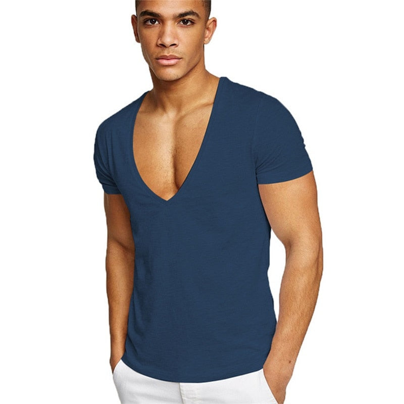 Lässig en figuuraccentuerend heren V-hals T-shirt – Jonas