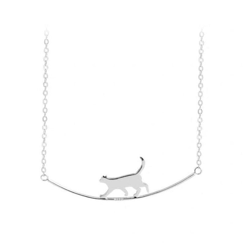 Silberne kletternde Katzenhalskette - Felina