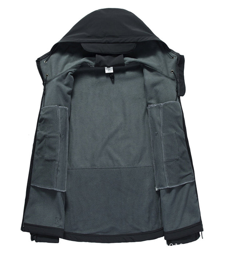Herren Softshelljacke mit Kapuze - Titan