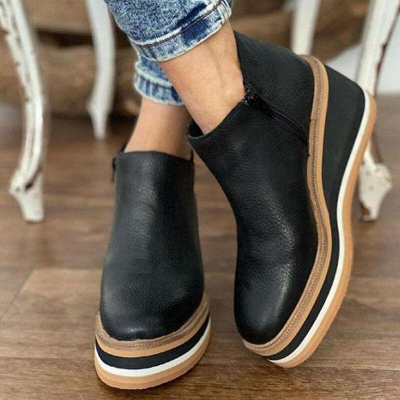 Bequeme Plateau-Stiefeletten – Mira