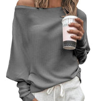 Trendiger Gestrickter Off-Shoulder Damenpullover - Sophie