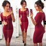 Herbst Bodycon Kleid mit Reißverschluss – Clara