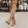 Freizeit kniehohe Stiefel mit Reißverschluss - Tess