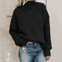 Bequemer gestrickter Pullover mit Rollkragen - Elise