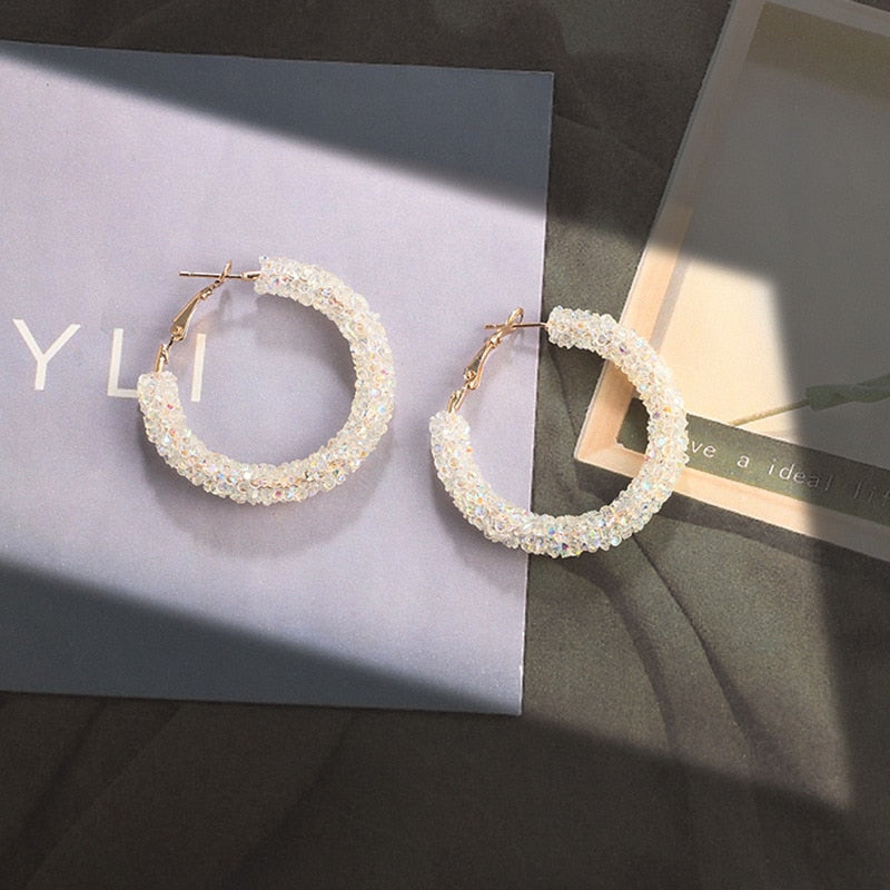 Party Earrings | Hoops with beautiful glitter