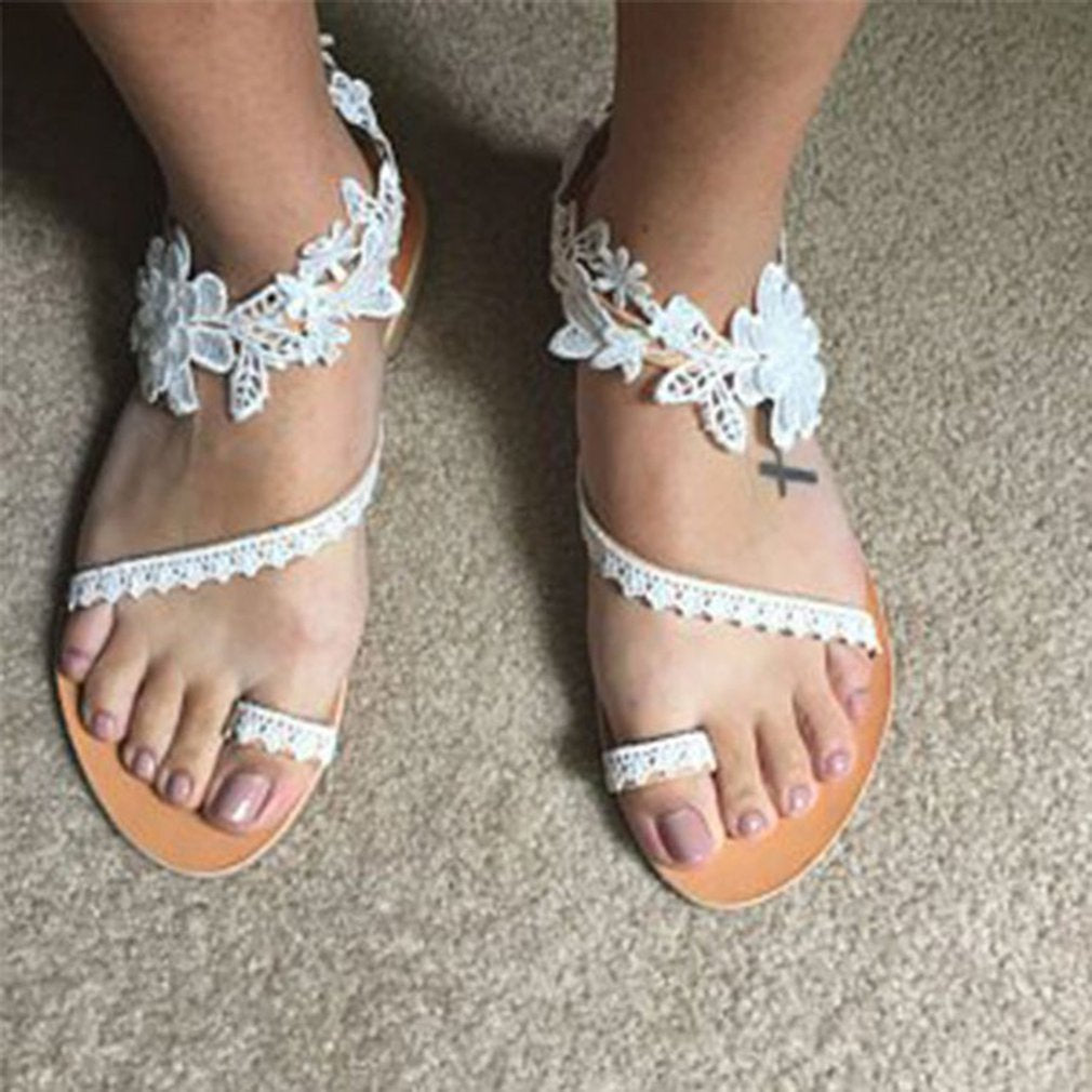 Weiße Damen-Sommersandalen – Sophie
