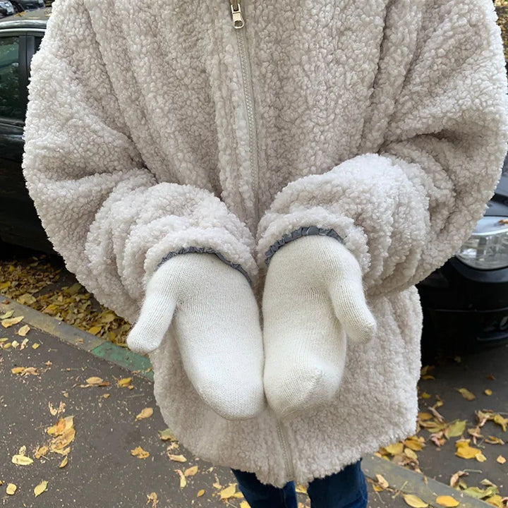 Nessa Plüsch Fäustlinge | Schön Warm & Stilvoll