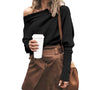 Trendiger Gestrickter Off-Shoulder Damenpullover - Sophie