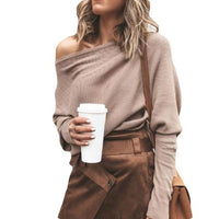 Trendiger Gestrickter Off-Shoulder Damenpullover - Sophie