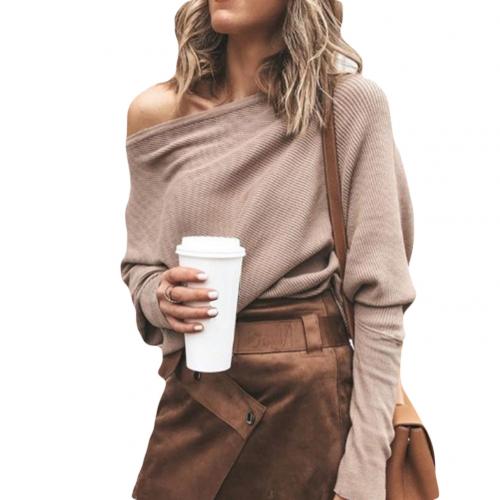 Trendiger Gestrickter Off-Shoulder Damenpullover - Sophie