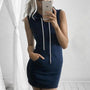 Trendiges ärmelloses Mini-Sommerkleid mit Twist-Detail – Liora