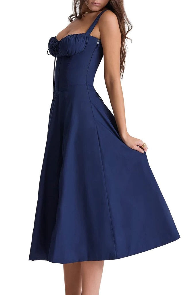 Geblümtes Maxikleid mit Taillierung - Fleur