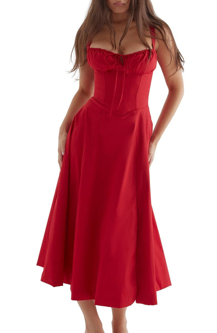 Geblümtes Maxikleid mit Taillierung - Fleur