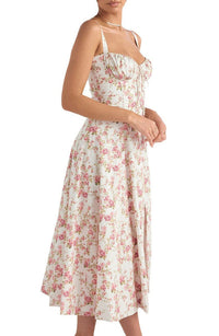 Geblümtes Maxikleid mit Taillierung - Fleur