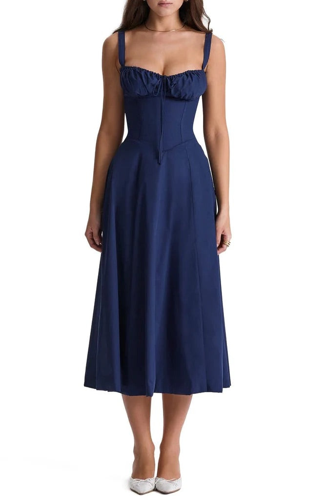 Geblümtes Maxikleid mit Taillierung - Fleur