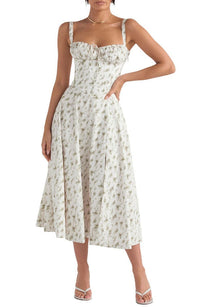 Geblümtes Maxikleid mit Taillierung - Fleur