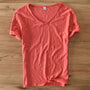 Leichtes Leinen V-Ausschnitt Shirt für Herren – Atmungsaktiv & sommerlich – Thilo