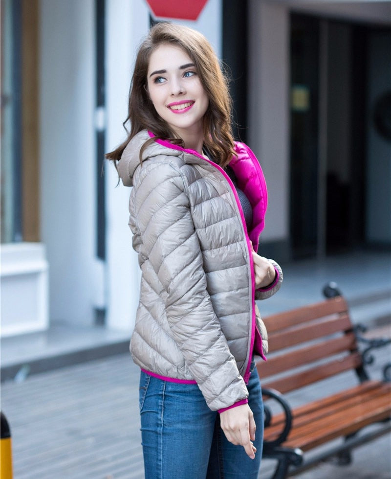 Stilvolle Wende-Daunenjacke für Damen - Aurora