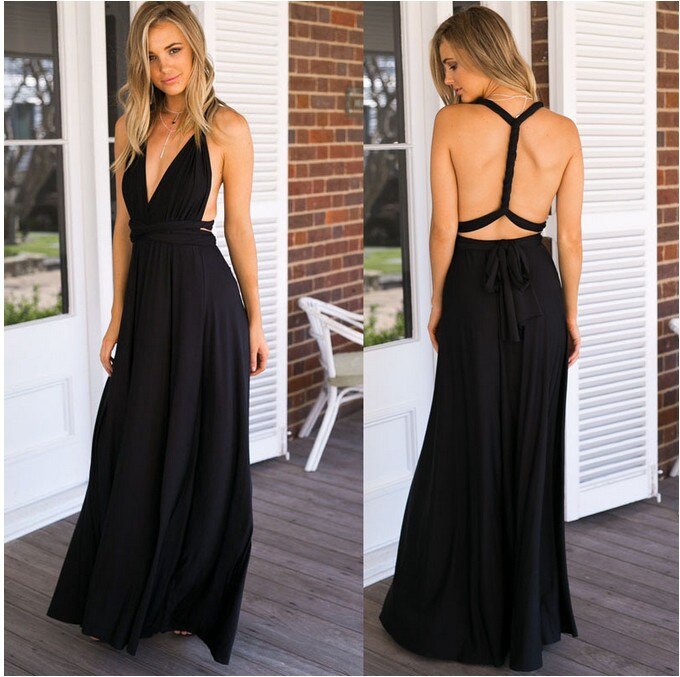 Langes Kleid mit mehreren Stilen für verschiedene Looks - Eva