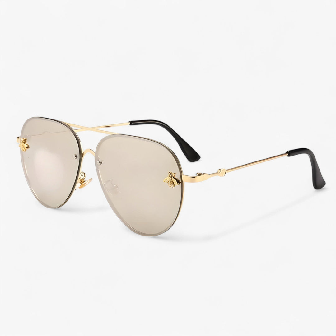 Vintage Piloten Zonnebril met Bijendetail – Halcyon