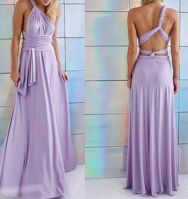 Langes Kleid mit mehreren Stilen für verschiedene Looks - Eva