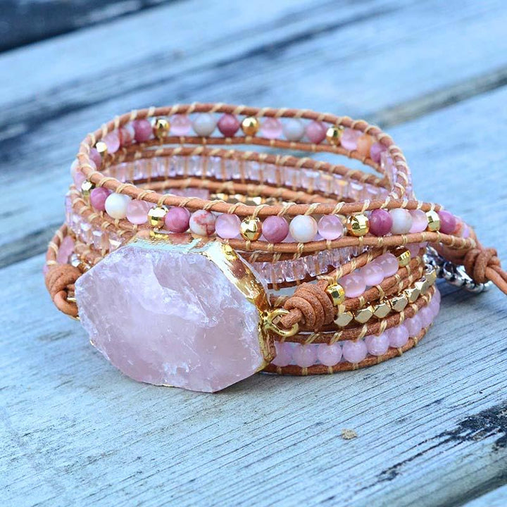 Golden Rose Quartz Bracelet - Amoria