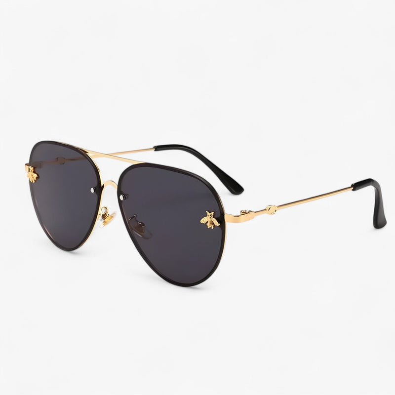 Vintage Piloten Zonnebril met Bijendetail – Halcyon