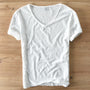 Leichtes Leinen V-Ausschnitt Shirt für Herren – Atmungsaktiv & sommerlich – Thilo