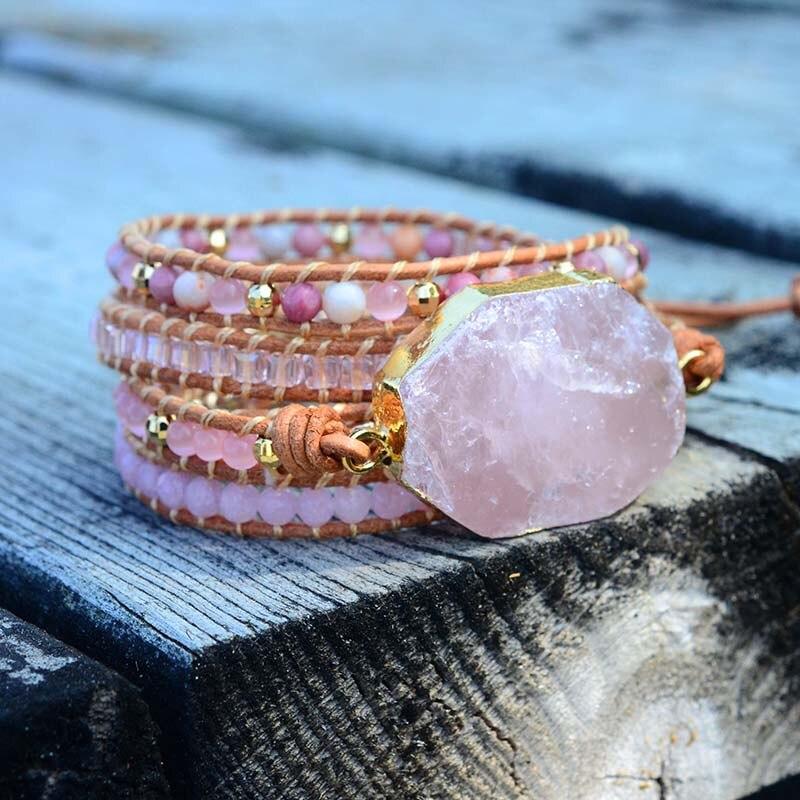 Golden Rose Quartz Bracelet - Amoria