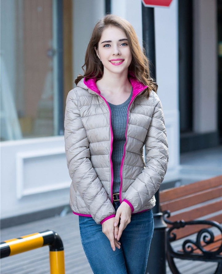 Stilvolle Wende-Daunenjacke für Damen - Aurora