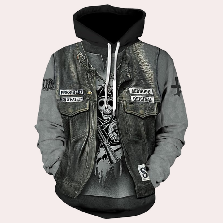 Lässiger Hoodie mit einzigartigem Print für Herren - Mason
