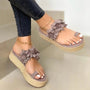 Bequeme orthopädische Damen-Sommerschuhe mit Blumenmuster - Linora