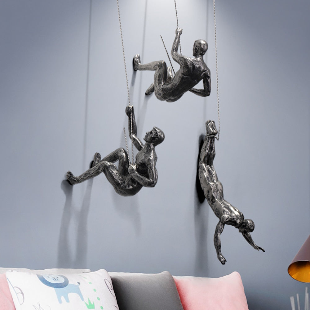 Bergsteiger-Wandskulptur – PeakFigures