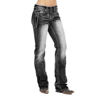 Women's Bootcut Jeans with Flag Details – Madison