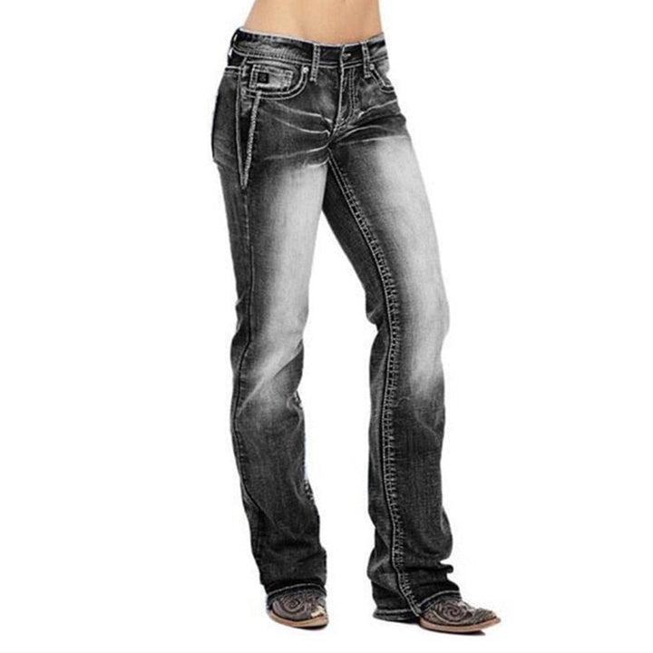 Women's Bootcut Jeans with Flag Details – Madison