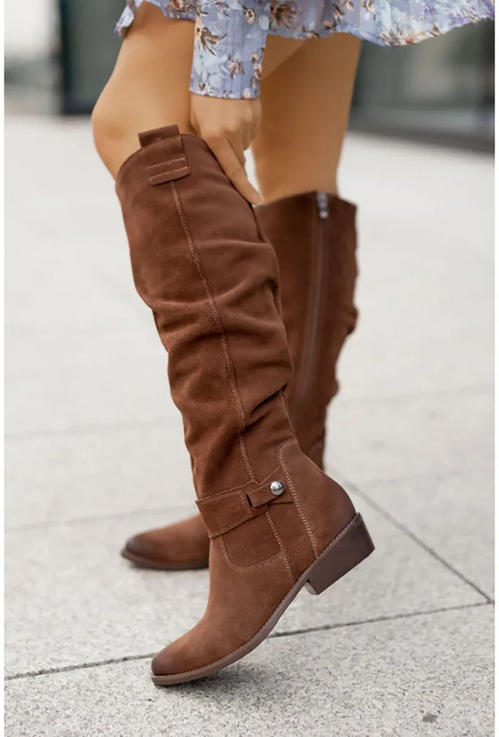 Stilvolle kniehohe Winterstiefel für Damen - Frost