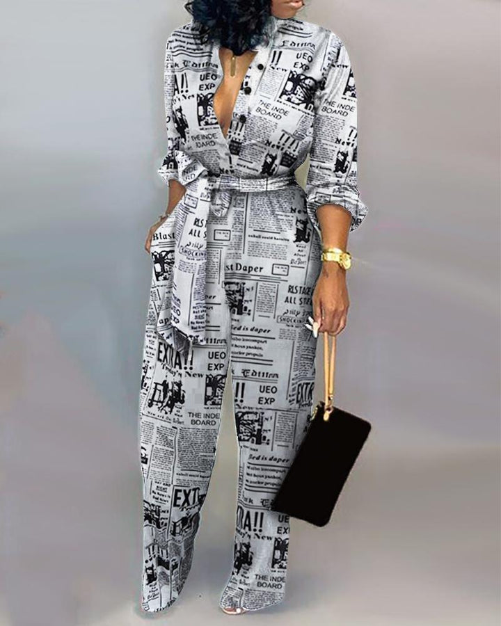 Stilvoller Jumpsuit mit langen Ärmeln - Nola