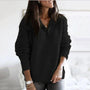 Damen Halfzip Pullover mit Struktur und Langarm – Noelle