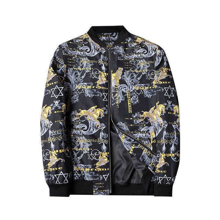 Herren Bomberjacke mit abstraktem Muster - Enzo